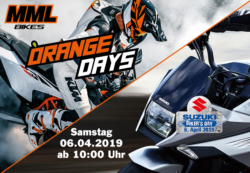 Orange Days 2019! Am 6. April starten wir mit Euch in die Motorradsaison!